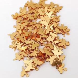 Oya Abiye Bileklik Kolye Pleksi Metalik Plastik Pul Altın Renk 24 gram 270 adet - BNC555