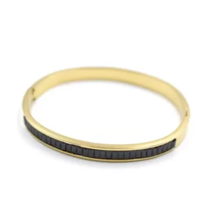 Baget Taşlı Bilezik - Siyah