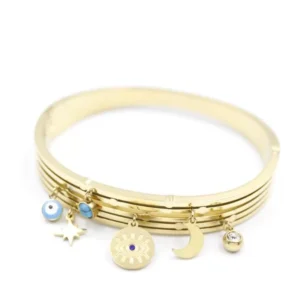 Sallantılı Göz Bilezik - Altın