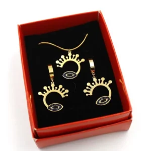 Göz Set Kolye - Altın