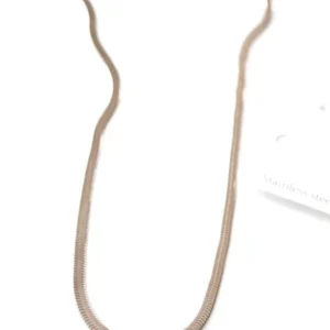 Kısa İtalyan Çelik Kolye-45 CM - Gümüş