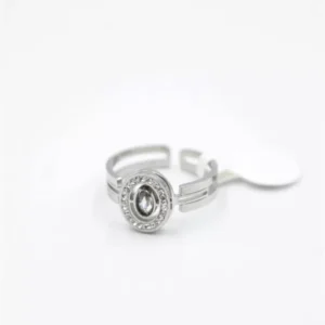 6'lı Yuvarlak Taşlı Yüzük - Gümüş