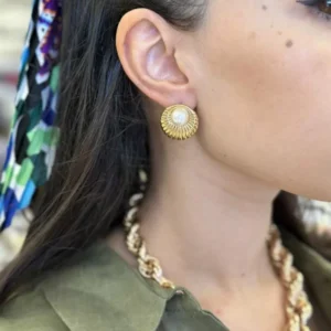 İnci Küpe - Altın