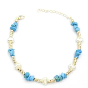 Dorika Taş Halhal - Turkuaz