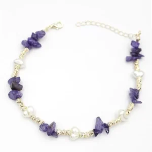 Dorika Taş Halhal - Mor