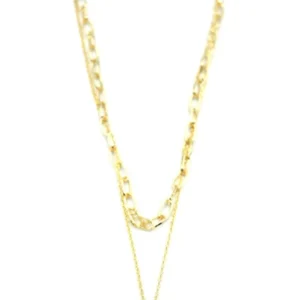 Çoklu Ay Yıldız Kolye - Altın