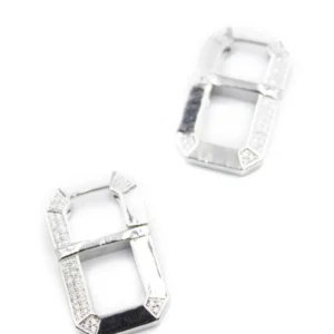 Dikdörtgen Küpe - Gümüş