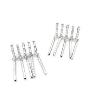 Taş Sallantılı Küpe - Gümüş