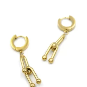 TF Zincir Küpe - Altın