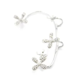 Çiçek Kıkırdak Küpe - Gümüş