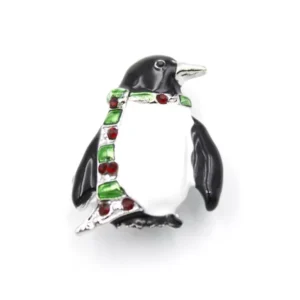 Penguen Broş - Beyaz