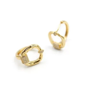 Taşlı Küpe - Altın