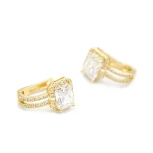 Taşlı Küpe - Beyaz