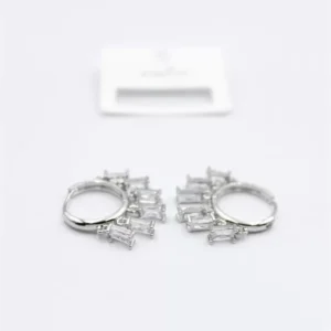 Baget Taşlı Shakira Küpe - Gümüş