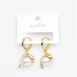 İncili Yunus Küpe - Altın