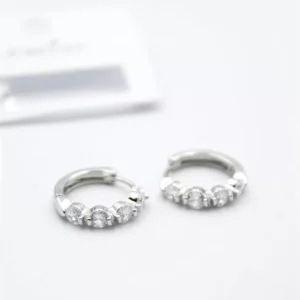 Taşlı Küpe - Gümüş