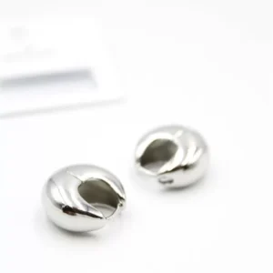 Oval Halka Küpe - Gümüş