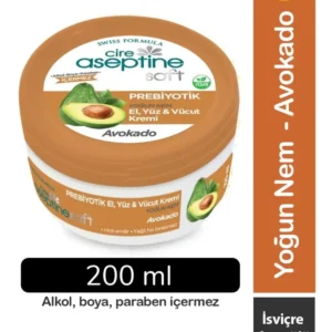 Cire Aseptine Soft Avokado Özlü Yoğun Nemlendirici Prebiyotikli Krem 200 ml