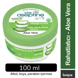 Cire Aseptine Soft Aloe Vera Özlü Yatıştırıcı Besleyici Prebiyotikli Krem 100 ml