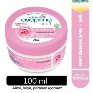 Cire Aseptine Soft Gül Özlü Nem Dengeleyici , Besleyici Prebiyotikli Krem 100 ml
