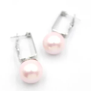 İncili Küpe - Pembe