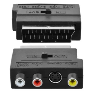 Elektromer Scart Adaptör Switch'li (in-out)
