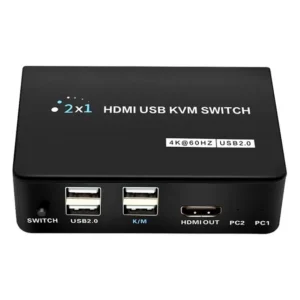 Powermaster Pm-11789 4k Hdmi Usb Kvm Switch 2x1