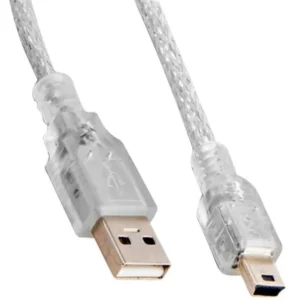 S-link Sl-uk55 Usb 2.0 Şeffaf Usb Mini 5 Pin Kablo 5 Metre