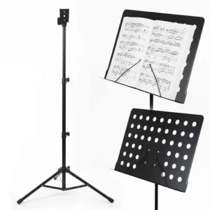 Magicvoice Mv-19498 Katlanabilir Tripod Nota Sehpası Perfore Standı Konser Orkestra Tipi Yükseklik Ayarlı (50-150cm)