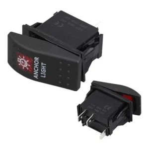 Powermaster ﻿﻿deniz Feneri Sembollü Işıklı 3 Pinli On-off 12-24v Marin Switch