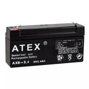 Atex 6 Volt - 3.4 Amper Yatık Akü