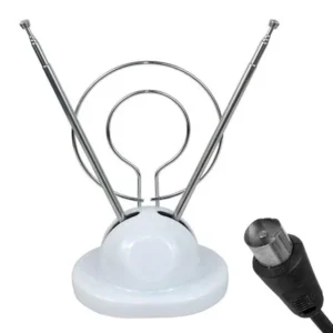 Tv Üstü Beyaz Dünya V Anten Sehpalı