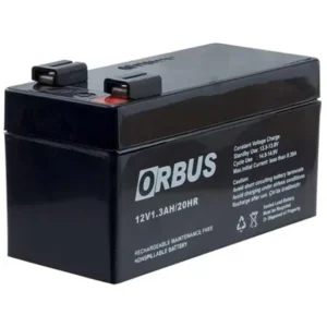 Orbus 12 Volt 1.3 Amper Kuru Akü Orb12-1.3 (96x42x52 Mm)