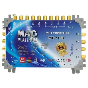 Mag Platinum Mp 10/8 Multiswitch - 10 Giriş 8 Çıkışlı Merkezi Uydu Santrali Hybrid 4k Ve 3d Destekli