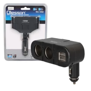 Olesson 1652 12-24v Çift Usb Girişli 100w 2'li Araç Çakmak Çoklayıcı