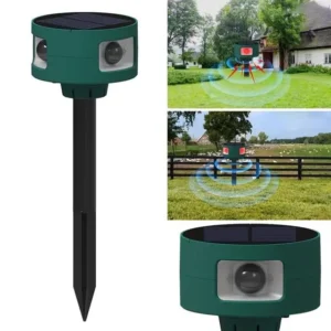 Powermaster Pm-26948 Ultrasonic Sesli Solar Hayvan Kovucu Alarm Cihazı 360 Derece Sensörlü