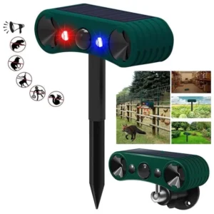 Powermaster Pm-26958 Ultrasonic Sesli Siren Solar Hayvan Kovucu Alarm Cihazı Hareket Sensörlü