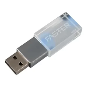Faster 128 Gb Mimi Serisi Usb 3.0 Yüksek Hızlı Mavi Işıklı Metal Flash Bellek
