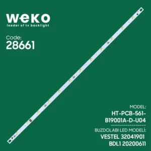 Weko Bdl1 Vestel Uyumlu Buzdolabı İç Aydınlatma Led Kartı 12 Çipli Yüksek Verimli