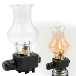 Powermaster Pm-28778 Cam Fanuslu Gaz Kartuş Uyumlu Nostaljik Kamp Lambası