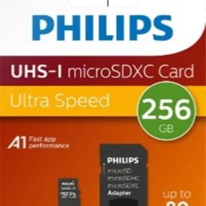 Philips Fm25mp45b/00 256gb Class10 Uhs-ı U1 Tf Adaptörlü Micro Sdxc Hafıza Kartı