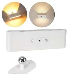 Ledx Sk-bd188f Çift Yönlü Hareket Sensörlü Dekoratif Şarjlı Duvar Aplik 2 Mercekli 15 Smd Ledli 3000k-4000k-6500k