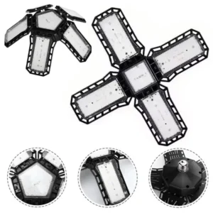 Ledx Ayarlanabilir Açılı 4 Kanatlı 108 Smd Ledli Galaxy Projektör Işığı 50w 5500 Lumen E27 32cm Çap