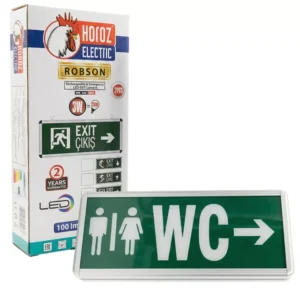 Horoz Robson 3w 160 Lümen Şarjlı Wc Sağ Tuvalet Yön Levhası (2'li Paket)