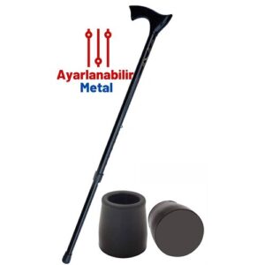 Turk Pongnas Siyah Yükseklik Ayarlanabilir Metal Baston