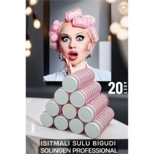 Turk Isıtmalı Sulu Bigudi 2.5 cm 20 Adet Solingen Professional