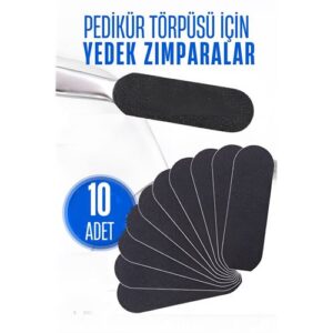 Turk Ayak Törpü Yedeği Yapışkanlı Törpü Zımparası Pedikür Törpü Yedeği 10 ADET