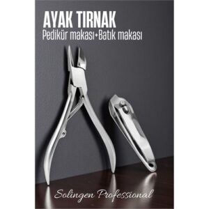 Turk Ayak Tırnak Makası Batık Tırnak Makas Seti Pedikür Tırnak Makası Merys Solingen