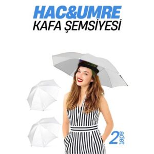 Turk Hac Umre Kafa Şemsiyesi Güneş Koruma Şemsiyesi 2 adet