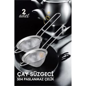 Turk Klasik Çay Süzgeci 304 Paslanmaz Çelik 2 ADET